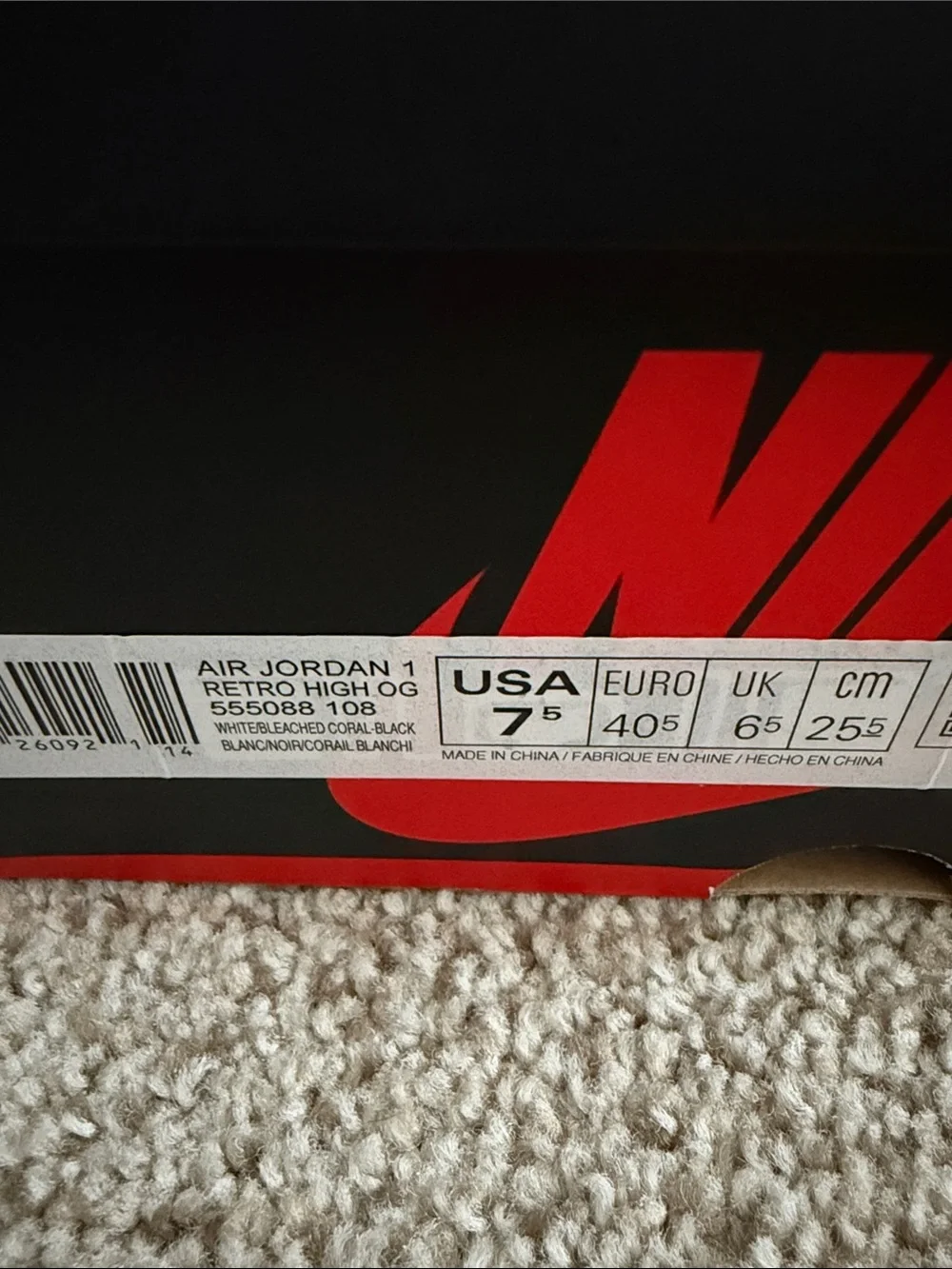 Air Jordan 1 High OG Black White Grey - Classic Swoosh